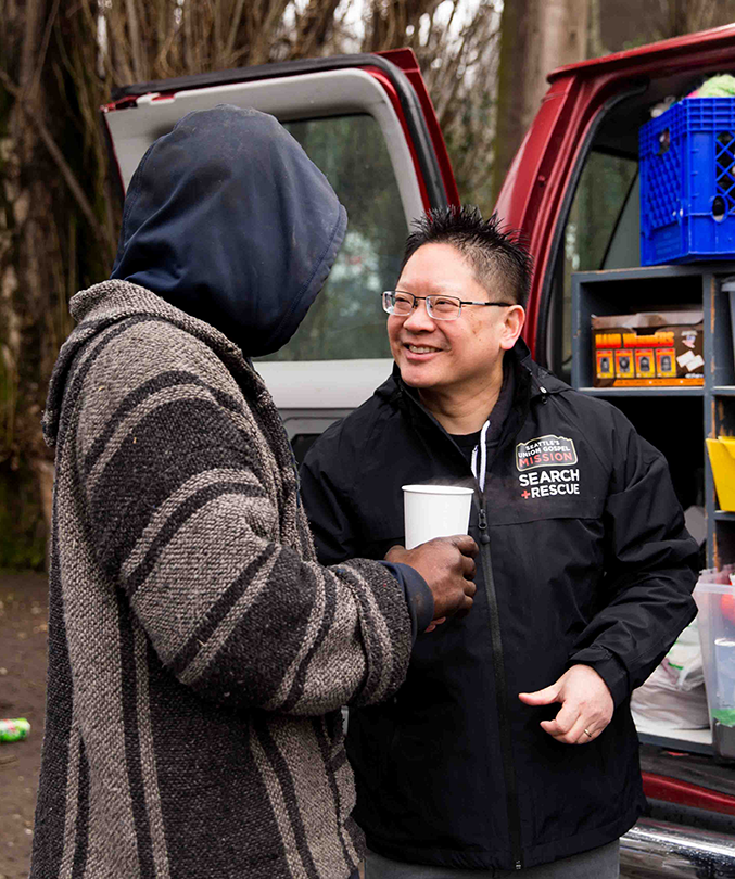 President Scott Chin serving on Search + Rescue